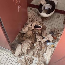 Galileo High School - Girls bathroom in Galileo Highschool