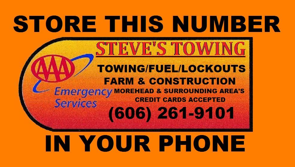 STEVE’S TOWING 24 HOUR SERVICE Updated August 2024 160 Bramblewood