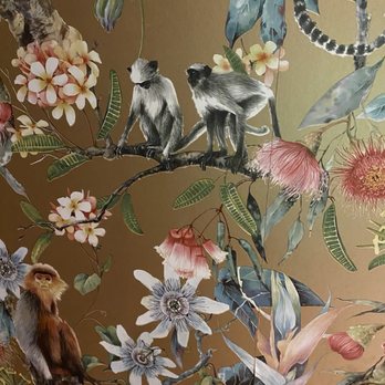 The Flying Monkey Grill Bar - Monkey wallpaper in the bathroom - New American Near Me - Newington, Connecticut The Flying Monkey Grill Bar - Monkey wallpaper in the bathroom - New American Near Me - Newington, Connecticut
