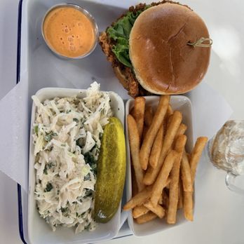 Pepe's Wharf Restaurant - Fried chicken sandwich - New American Near Me - Provincetown, Massachusetts