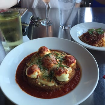 Tappo - Eggplant parm, side of spaghetti and a Blackbird hard cider. What more can you ask for. Yum. - Wine Bars Near Me - Buffalo, New York