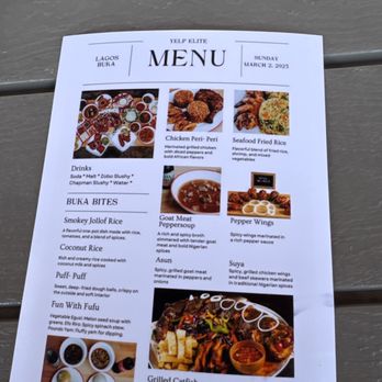 Elite Event: Lagos Buka - Menu - Yelp Events Near Me - Katy, Texas Elite Event: Lagos Buka - Menu - Yelp Events Near Me - Katy, Texas