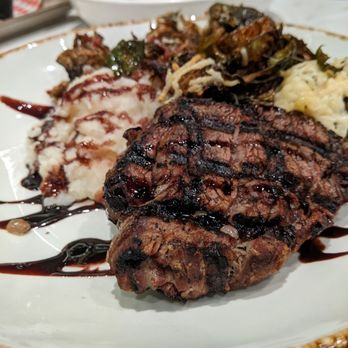 Barnwood - Manteca - Filet Mignon with sides of mashed potatoes and brussel sprouts. Sides were great, filet, not so much. (IG: thefoodhigh) - Barbeque Near Me - Manteca, California Barnwood - Manteca - Filet Mignon with sides of mashed potatoes and brussel sprouts. Sides were great, filet, not so much. (IG: thefoodhigh) - Barbeque Near Me - Manteca, California