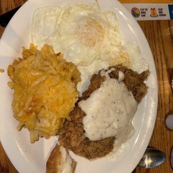 Cracker Barrel Old Country Store - Grandpa breakfast with fried chicken - Breakfast & Brunch Near Me - Traverse City, Michigan Cracker Barrel Old Country Store - Grandpa breakfast with fried chicken - Breakfast & Brunch Near Me - Traverse City, Michigan