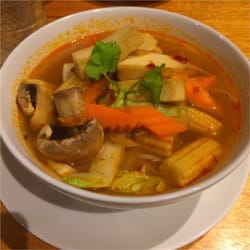 Penn Thai Cafe and Takeaway - Tom yum soup with tofu and noodles