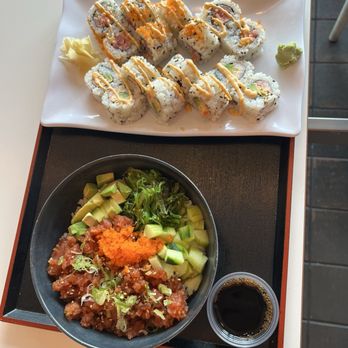 Sushiology - Spicy Tuna Bowl and two rolls (Spicy Krab Roll and Kamikazi Roll) - Sushi Bars Near Me - Orlando, Florida Sushiology - Spicy Tuna Bowl and two rolls (Spicy Krab Roll and Kamikazi Roll) - Sushi Bars Near Me - Orlando, Florida