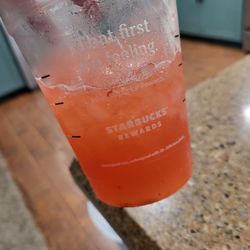 Starbucks - Strawberry acai with my own ice added (supposedly "blended")