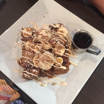 Meemom's - Crazy monkey French toast ! Homemade banana bread, vanilla mascarpone and fresh bananas mmmm - Coffee & Tea Near Me - Middletown, New Jersey