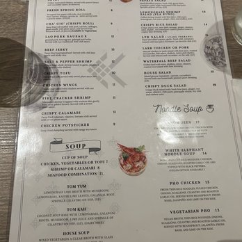 White Elephant - Menu - Thai Near Me - San Diego, California