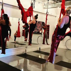 TWST Fitness - Aerial Yoga is a blast with a buddy