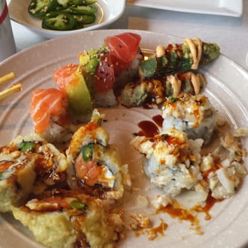 Dana Kai Sushi - Lunch Special = 4 pieces x 3 premium rolls plus soup and salad - Japanese Near Me - Dana Point, California Dana Kai Sushi - Lunch Special = 4 pieces x 3 premium rolls plus soup and salad - Japanese Near Me - Dana Point, California