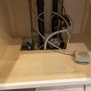 Onkar Builders - Electrical left as you see, sloppy cut out around plumbing - General Contractors Near Me - Modesto, California