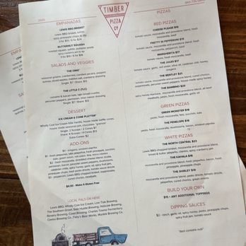 Timber Pizza - Menu - Pizza Near Me - Charleston, South Carolina