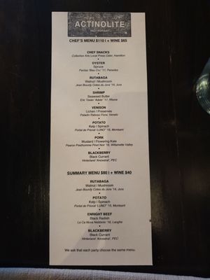 Menu photo 2 Actinolite Restaurant Toronto, ON