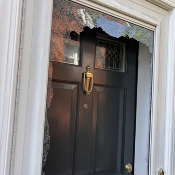 First Window Glass Repair - Shattered glass in storm door. - Glass & Mirrors Near Me - Fairfax, Virginia First Window Glass Repair - Shattered glass in storm door. - Glass & Mirrors Near Me - Fairfax, Virginia