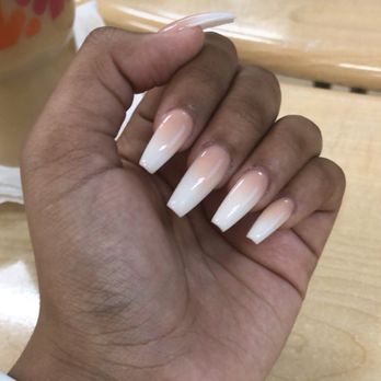 Valencia Nails & Spa - Ballerina pink to white acrylic ombré nails. - Nail Salons Near Me - Daytona Beach, Florida Valencia Nails & Spa - Ballerina pink to white acrylic ombré nails. - Nail Salons Near Me - Daytona Beach, Florida