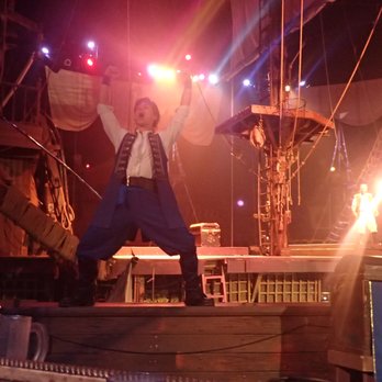 Pirates Dinner Adventure - View from our seat!! Getting the Blue Team Pumped and Ready!! - Performing Arts Near Me - Orlando, Florida