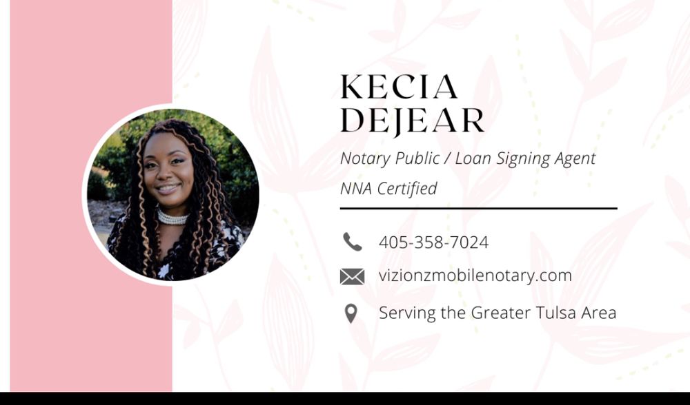 VIZIONZ SIGNATURE NOTARY Request a Quote Tulsa, Oklahoma Notaries