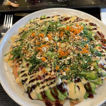 Hana Ramen Sushi - Pizza is huge! Light crust and tons of stuff on it! I wouldn't order it again because it was just too much. - Sushi Bars Near Me - West Des Moines, Iowa Hana Ramen Sushi - Pizza is huge! Light crust and tons of stuff on it! I wouldn't order it again because it was just too much. - Sushi Bars Near Me - West Des Moines, Iowa