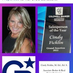 Cindy Ficklin - Coldwell Banker - "Salesperson of the Year" 2022