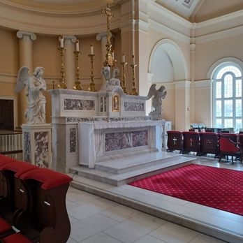 Baltimore Basilica - The two angels were made by German immigrants who worked in the Baltimore shipyard. The center pieces are 200 years old and made in France. - Churches Near Me - Baltimore, Maryland Baltimore Basilica - The two angels were made by German immigrants who worked in the Baltimore shipyard. The center pieces are 200 years old and made in France. - Churches Near Me - Baltimore, Maryland
