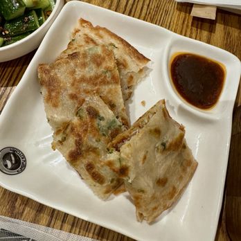 Kungfu Kitchen - Beef Scallion Pancake with Sliced Beef - Dim Sum Near Me - New York, New York Kungfu Kitchen - Beef Scallion Pancake with Sliced Beef - Dim Sum Near Me - New York, New York