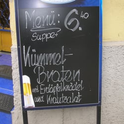 Gasthaus Wagner - Daily menu example