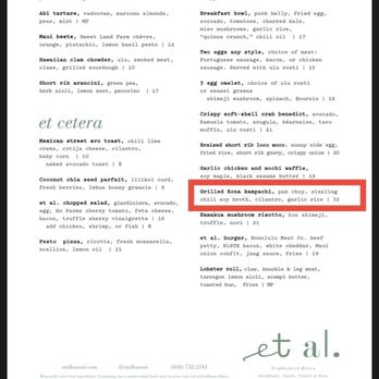 et al. - Breakfast & Brunch Near Me - Honolulu, Hawaii