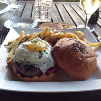 Canoe - Duck and beef burger with truffle fries - New American Near Me - Atlanta, Georgia