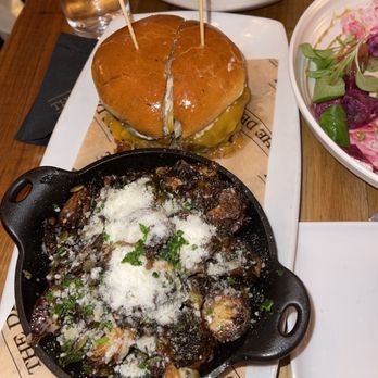 The Dearborn - Burger (good) with Brussels (not good) - New American Near Me - Chicago, Illinois The Dearborn - Burger (good) with Brussels (not good) - New American Near Me - Chicago, Illinois