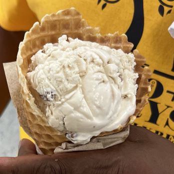 Jack the Dipper Ice Cream - Butter pecan in a fresh hot waffle cone - Ice Cream & Frozen Yogurt Near Me - Sylva, North Carolina