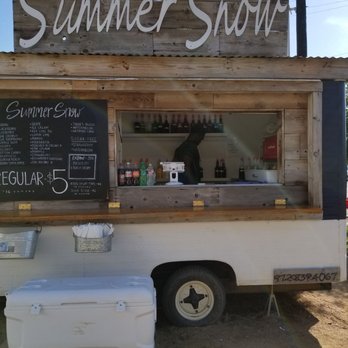 Summer Snow - a food truck with a chalkboard sign - Food Trucks Near Me - Waco, Texas Summer Snow - a food truck with a chalkboard sign - Food Trucks Near Me - Waco, Texas