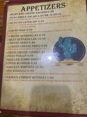 Menu photo 3 Jersey Lilly's Hico, TX Menu photo 3 Jersey Lilly's Hico, TX