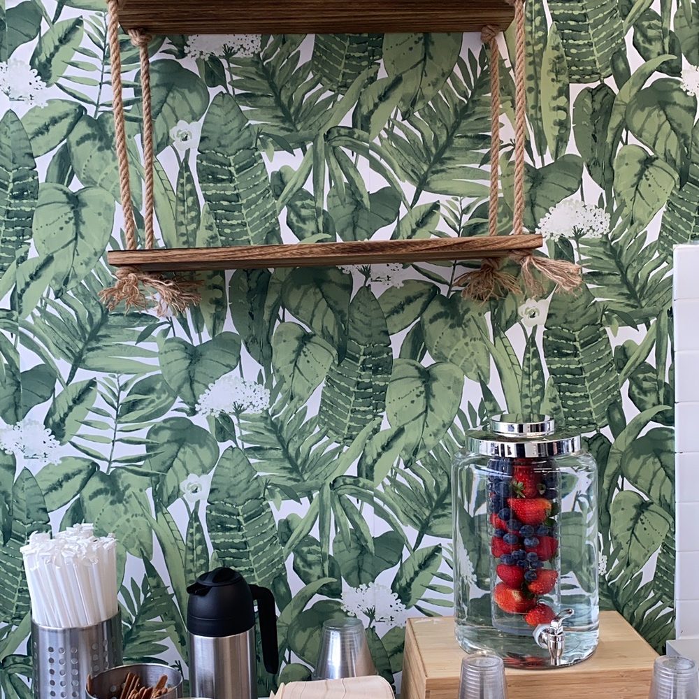 Acai bar  - Entrance area- station for straws and complementary berry infused water. - Acai Bowls Near Me - Pasadena, California