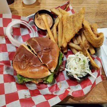 Redsmoke Barbeque - Cajun fish sandwich. - Bars Near Me - Detroit, Michigan Redsmoke Barbeque - Cajun fish sandwich. - Bars Near Me - Detroit, Michigan