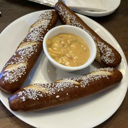 Pretzel stick appetizers. A bit on the salty side but good cheese and still delicious. Pretzel stick appetizers. A bit on the salty side but good cheese and still delicious.