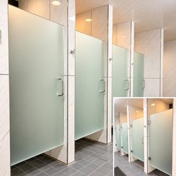 R&R Glass - 1/2 satin glass with chrome hardware