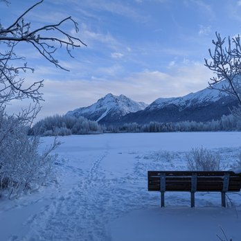 Reflections  Lake - Bench - Lakes Near Me - Palmer, Alaska