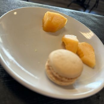 Boat House Pub & Eatery - Fresh fruit and a single macaroon - American Near Me - Kenosha, Wisconsin Boat House Pub & Eatery - Fresh fruit and a single macaroon - American Near Me - Kenosha, Wisconsin