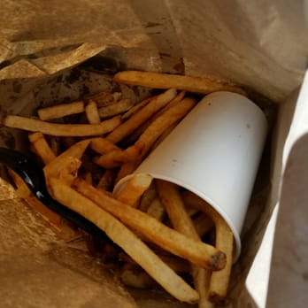 Five Guys - Hot potato in a greasy bag...add some salt, pepper, & vinegar...THAT'S WHAT I'M TALKIN' BOUT!! - Burgers Near Me - Flemington, New Jersey