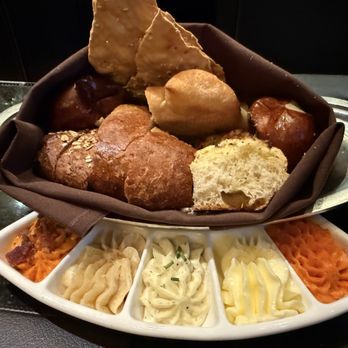 Copper Rock Steakhouse - Bread basket with three butters and two spreads - Steakhouses Near Me - New Buffalo, Michigan Copper Rock Steakhouse - Bread basket with three butters and two spreads - Steakhouses Near Me - New Buffalo, Michigan