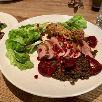 Nopa - The seared duck breast and fried leg over lentils. - New American Near Me - San Francisco, California