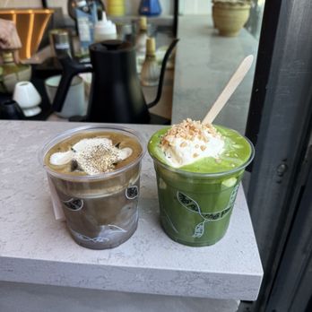 Phe - hojicha and banana pudding matcha - Coffee & Tea Near Me - Seattle, Washington Phe - hojicha and banana pudding matcha - Coffee & Tea Near Me - Seattle, Washington