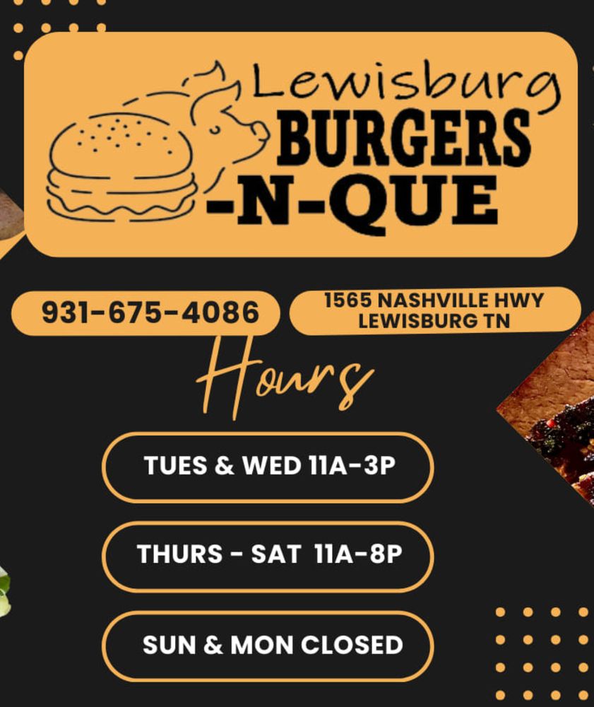 Lewisburg Burgers-N-Que Logo