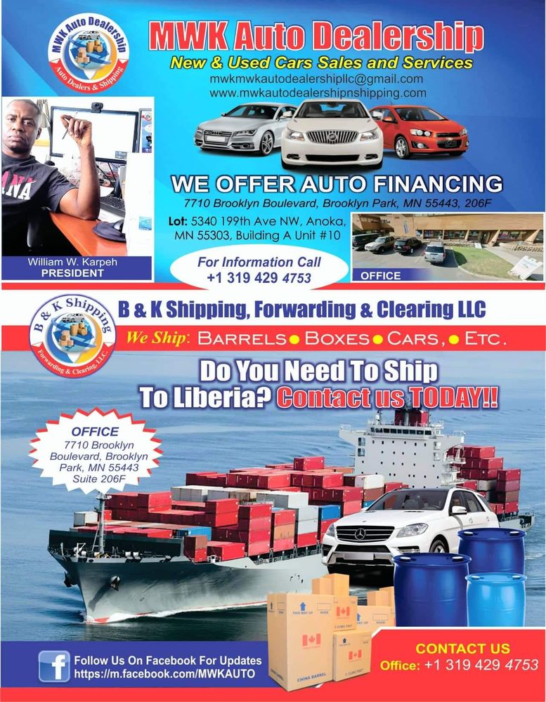 MWK AUTO DEALERSHIP & SHIPPING 7710 Brooklyn Blvd, Brooklyn Park, Minnesota Car Dealers