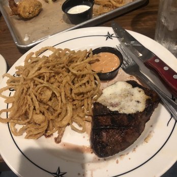 Saltgrass Steak House - 10 oz sirloin steak and shrimp with grilled shrimp (medium) - Steakhouses Near Me - Plano, Texas Saltgrass Steak House - 10 oz sirloin steak and shrimp with grilled shrimp (medium) - Steakhouses Near Me - Plano, Texas