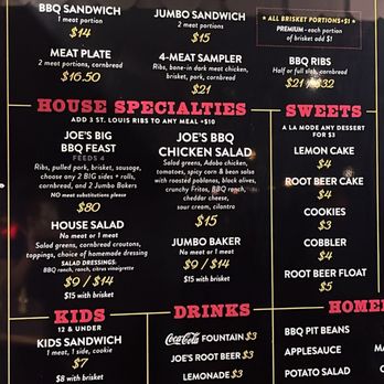 Joe's Real BBQ - Menu - Barbeque Near Me - Gilbert, Arizona