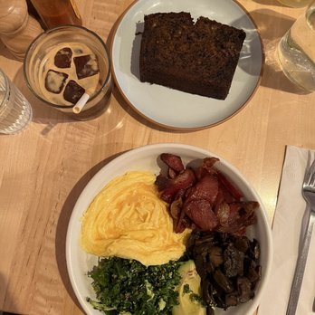 Banter - Golden Folded Eggs, Housemade Banana Bread, Iced Latte - Breakfast & Brunch Near Me - New York, New York Banter - Golden Folded Eggs, Housemade Banana Bread, Iced Latte - Breakfast & Brunch Near Me - New York, New York