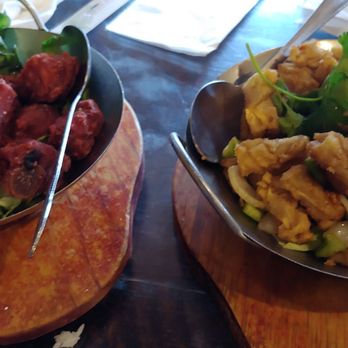 Banana Leaf - malaysian spare rib/golden fried calamari - Malaysian Near Me - Houston, Texas