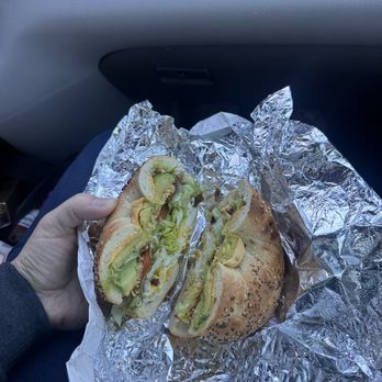 Bagels Plus & Deli - BLT with egg on an everything Bagel. Super delicious! - Bagels Near Me - Secaucus, New Jersey